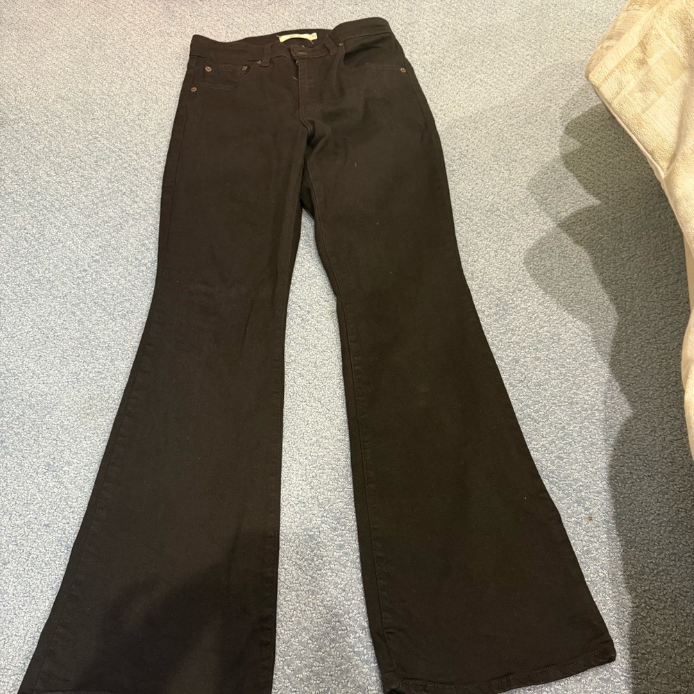 Levi Strauss 726 Flare leg jeans in black host pick - Picture 2 of 8